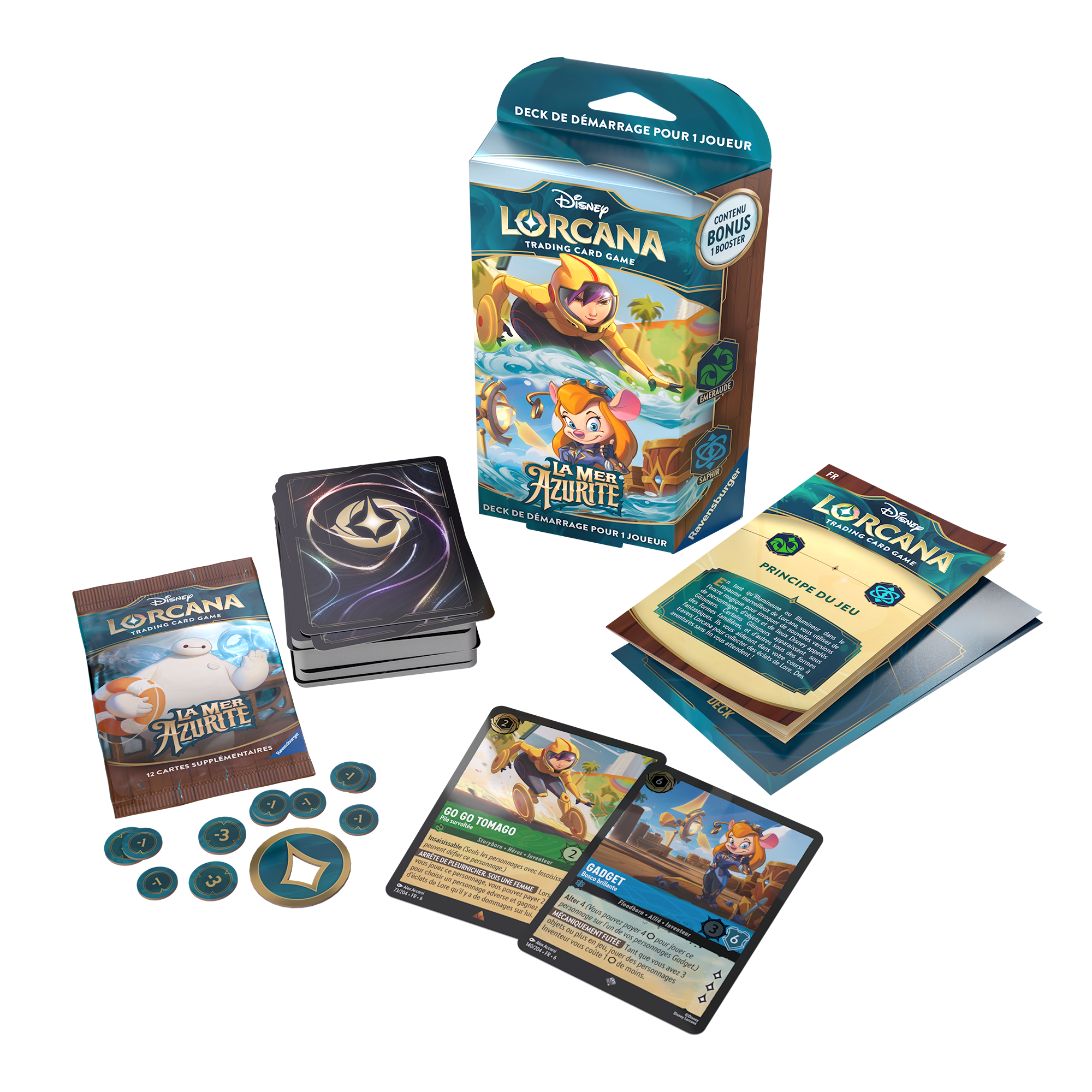 Lorcana – La Mer Azurite – Deck – Go Go et Gadget – Saphir Emeraude – Image 2