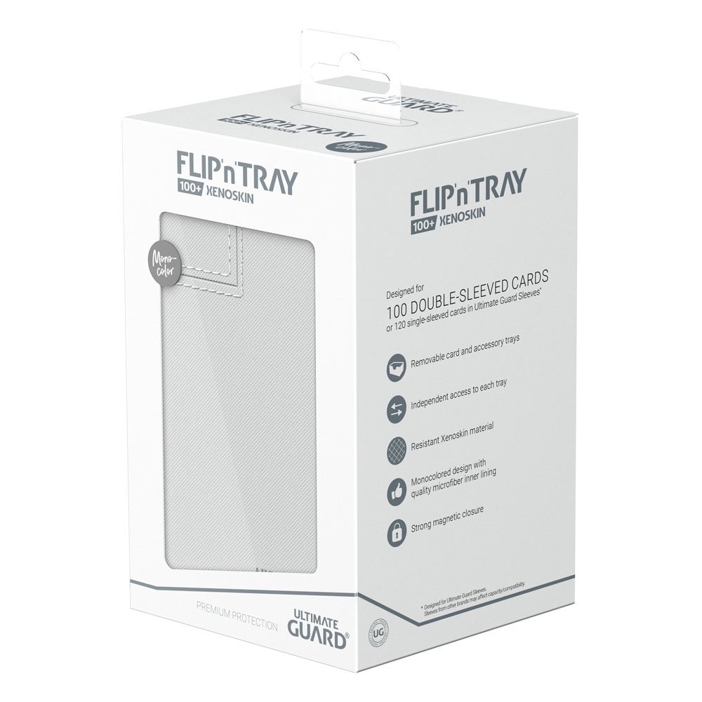 Deck Box Ultimate Guard - Flip'n'Tray 100+ - XenoSkin Monocolor Blanc