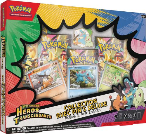 Pokémon - Méga Evolution ME03 - Héros Transcendants - Coffret Collection Pin's Deluxe