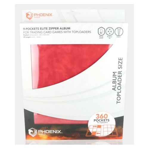 Phoenix Shield - Deluxe Portfolio Toploader - 9 pochettes - 360 cartes - Orange
