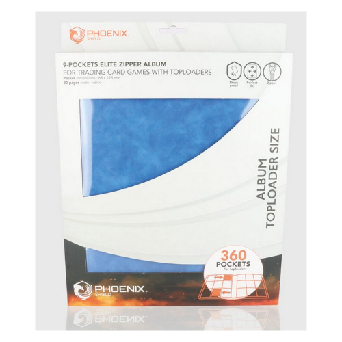 Phoenix Shield - Deluxe Portfolio Toploader - 9 pochettes - 360 cartes - Bleu