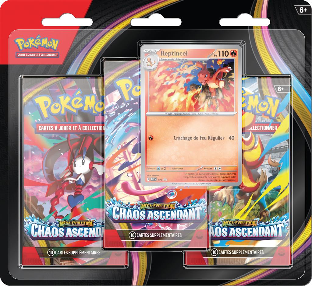 Pokemon - Mega Evolution ME04 - Chaos Ascendant - Pack 3 Boosters