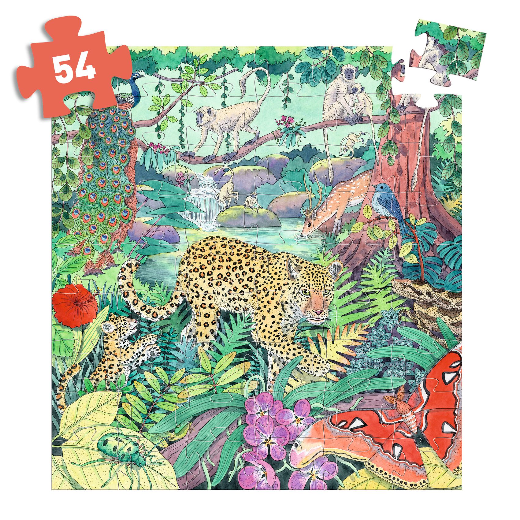 Puzzle Silhouette – Jungle indienne – 54 Pcs – Image 2