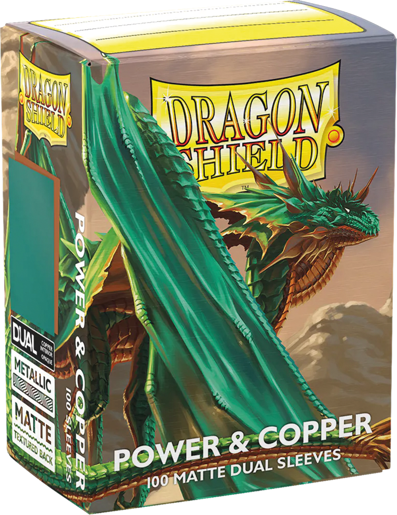 100 Sleeves Standard Matte – Dragon Shield – Power & Copper